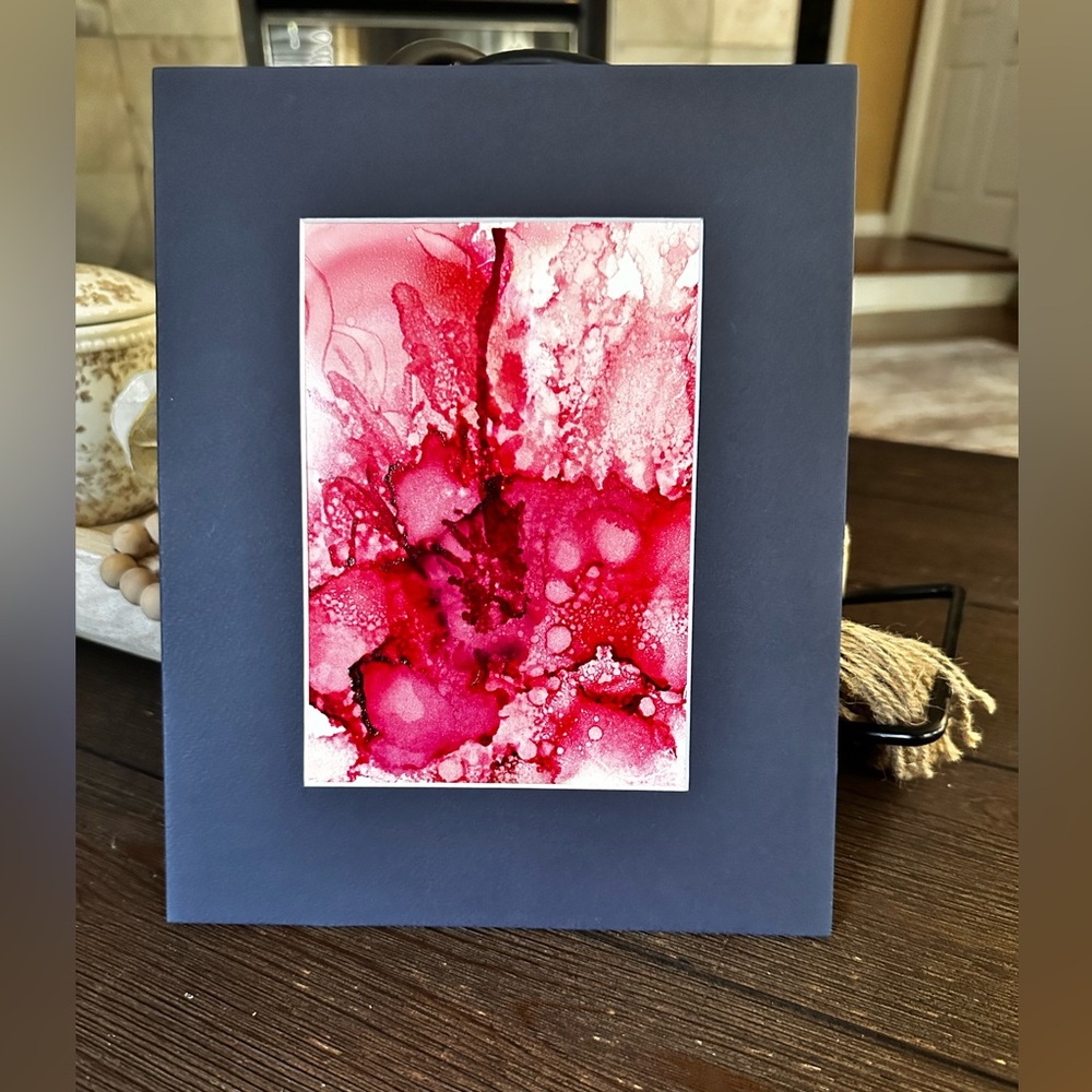 Handcrafted one-of-a-kind wall decor alcohol ink painting